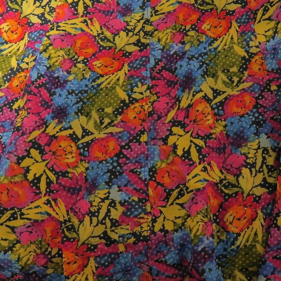 Christopher And Banks Muti Color Cotton Stretch Floral Skirt Size 14 - Picture 4 of 5